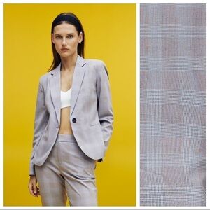 Women's Gray Plaid Blazer